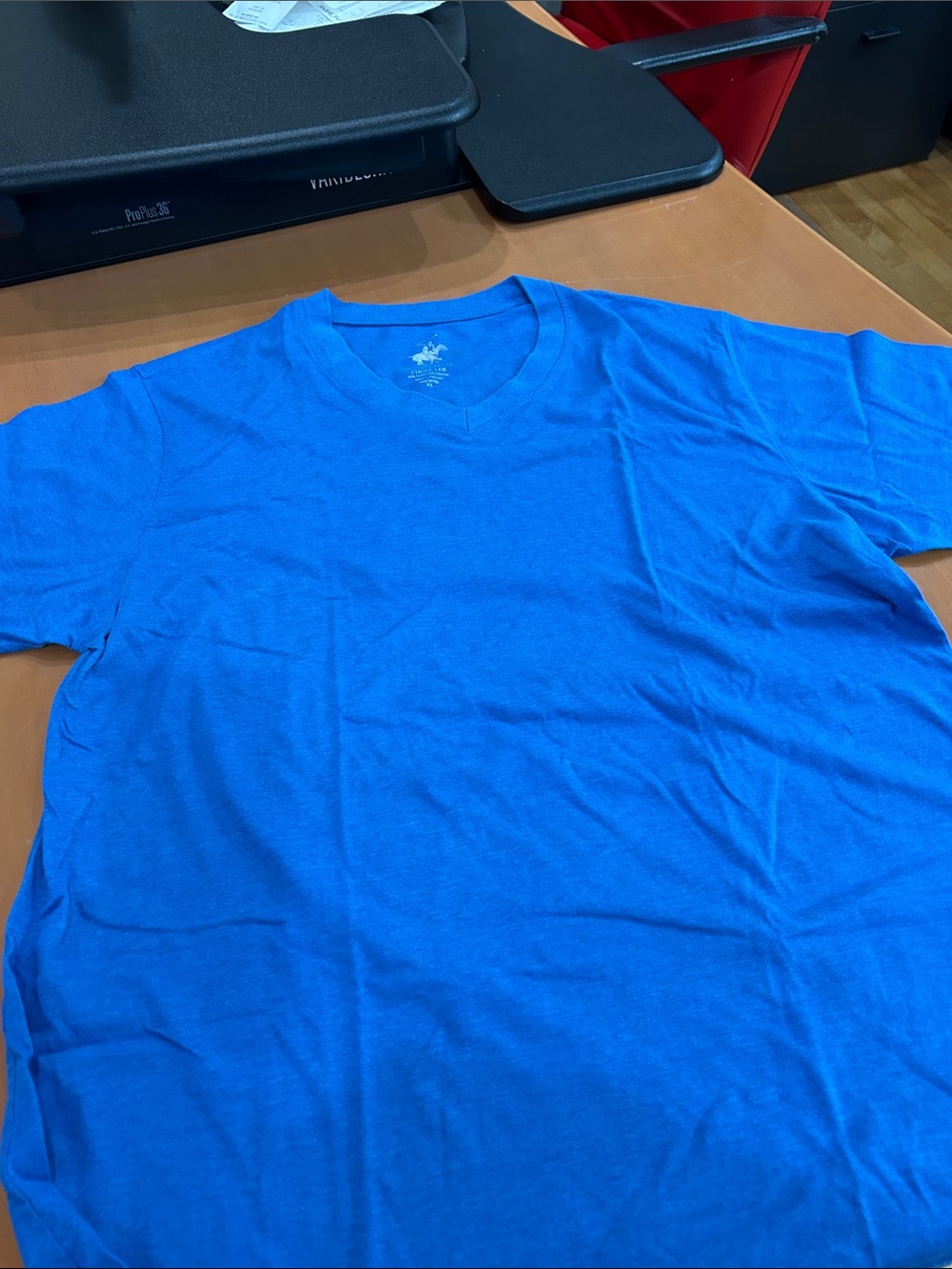 Beverly Hills Polo Club Men's V-Neck Tee in Bright Blue